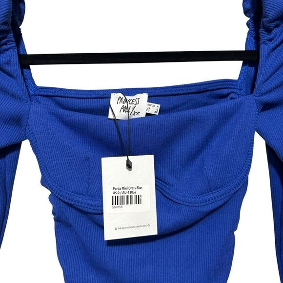 Princess Polly Portia Mini Dress Blue - Picture 7 of 8